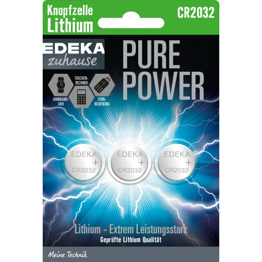 Zuhause Pure Power Lithium Knopfzelle CR2032 3ST 3 Zuhause Pure Power Lithium Knopfzelle CR2032 3ST