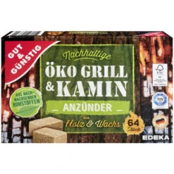 & Günstig Öko Grill & Kamin Anzünder Aus Holz & Wachs 64ST